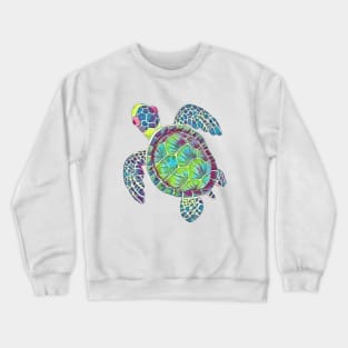 Colorful watercolor turtle design Crewneck Sweatshirt